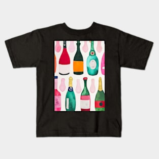 Bottles Pattern Painting Kids T-Shirt